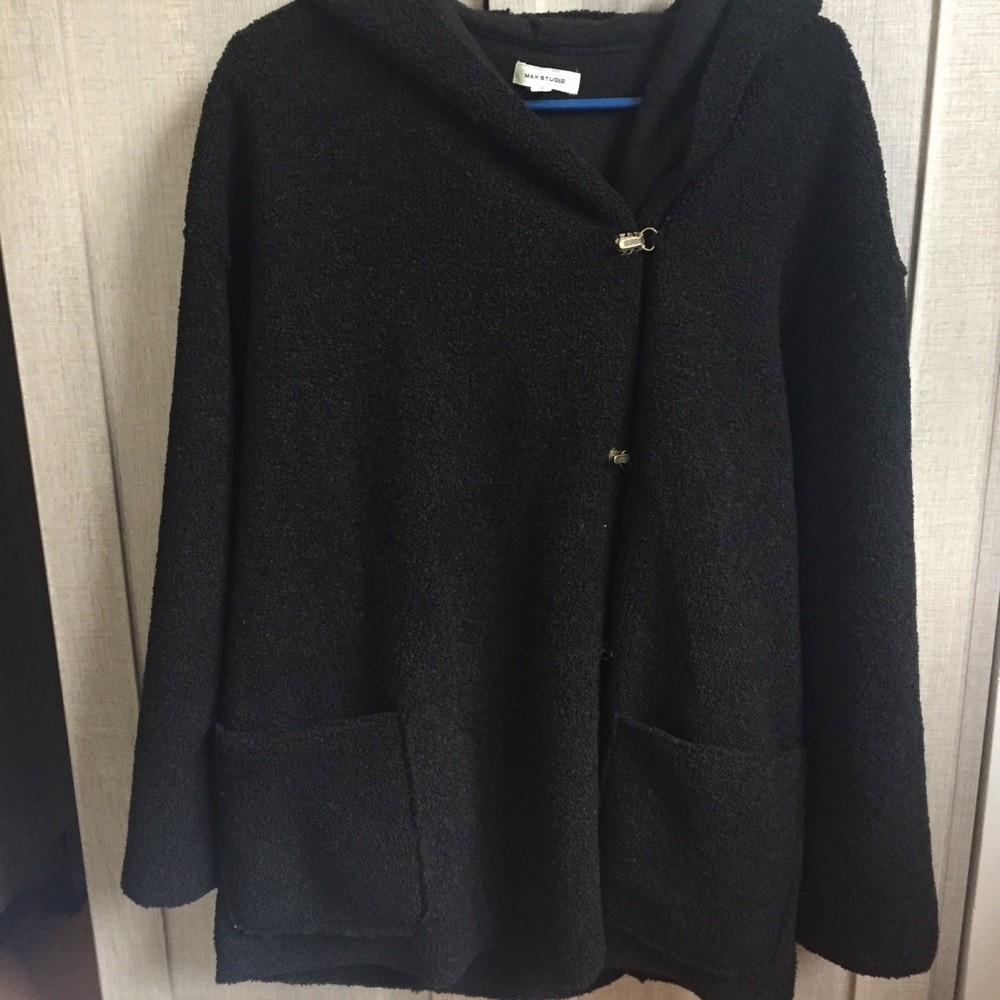 Max Studio // Faux Fur Oversized Jacket